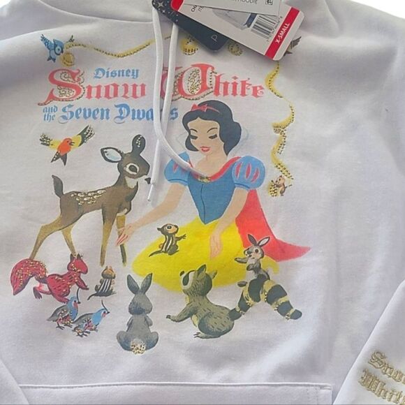 DISNEY Snow White Ptincess Graphic Hoodie Sweatshirt Ladies Sz XS Girls … - Picture 5 of 12